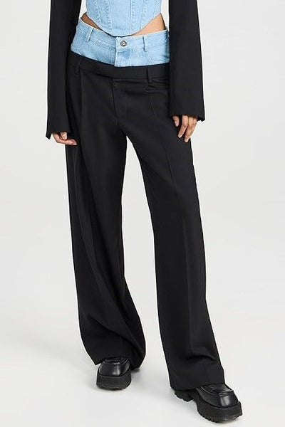 Jeans Patchwork Donna Elegante Vestibilità Slim Denim Cotone Poliestere Invernale Moderno