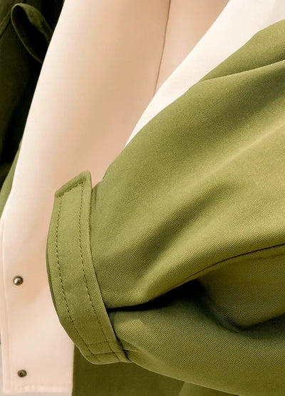 Trench Elegante Oversize Donna Bicolore