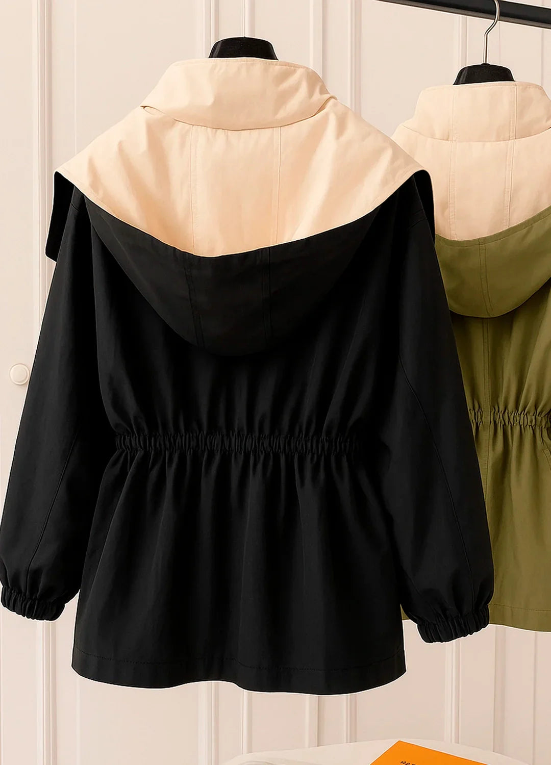 Trench Elegante Oversize Donna Bicolore