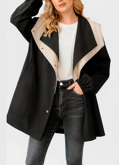 Trench Elegante Oversize Donna Bicolore