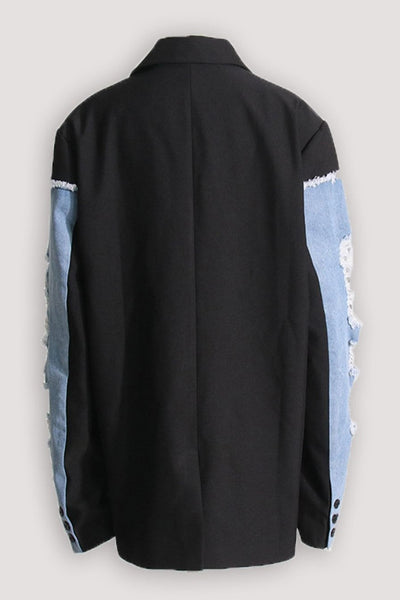 Cappotto Denim Patchwork