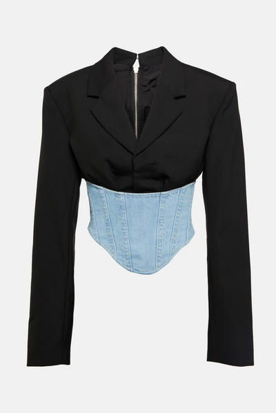 Jeans Patchwork Donna Elegante Vestibilità Slim Denim Cotone Poliestere Invernale Moderno