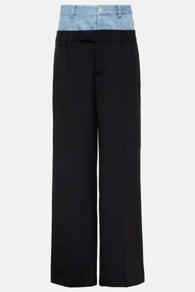 Jeans Patchwork Donna Elegante Vestibilità Slim Denim Cotone Poliestere Invernale Moderno