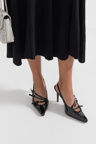 Décolleté Slingback Lucide Nere