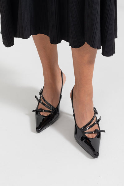 Décolleté Slingback Lucide Nere