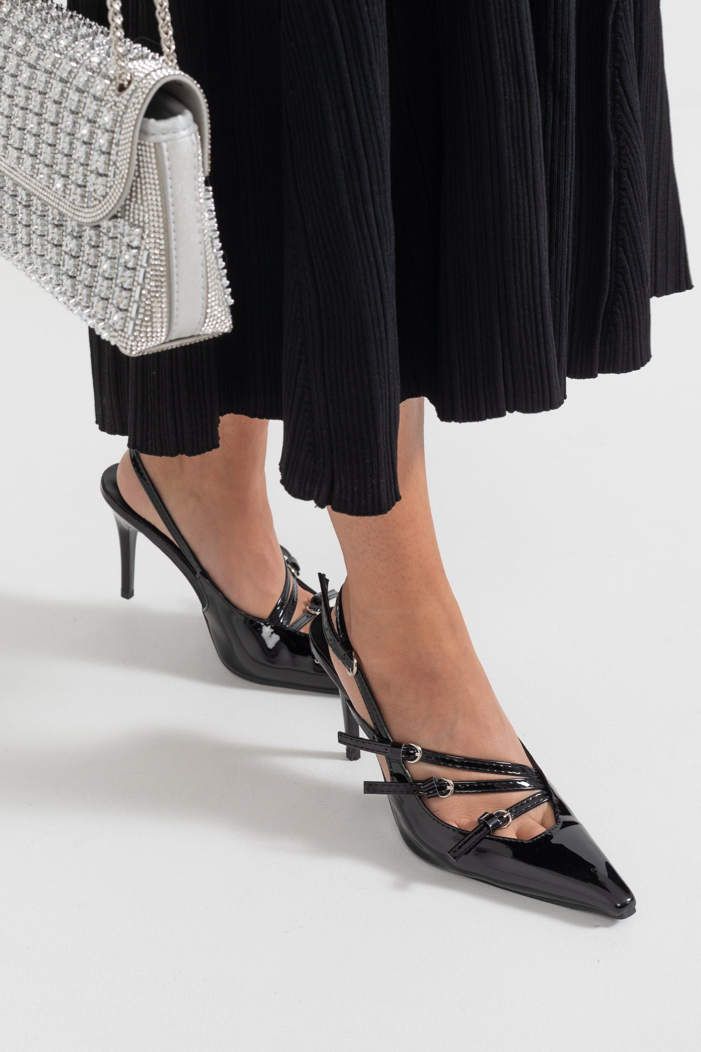 Décolleté Slingback Lucide Nere