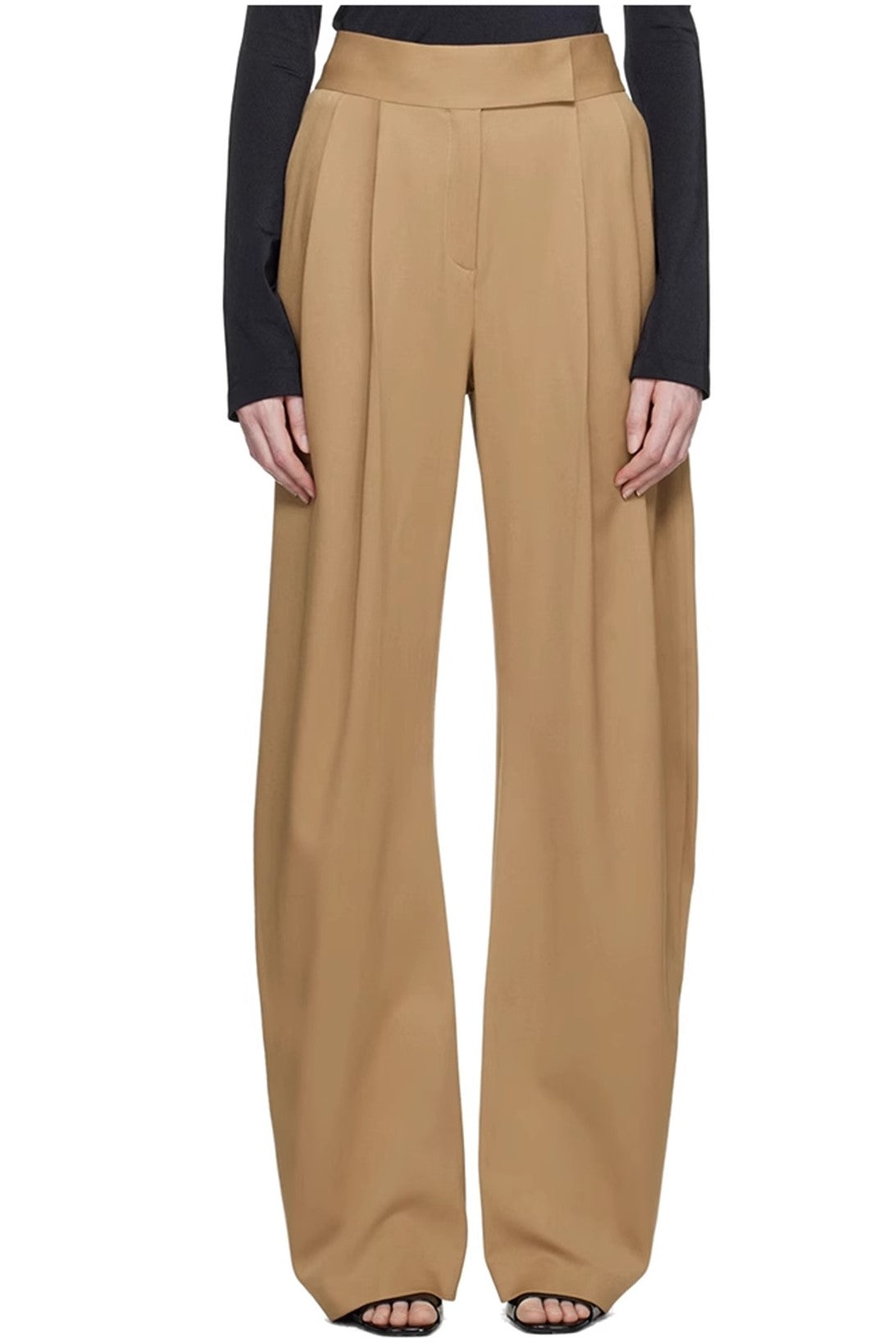 Elegante Pantalone Lana Marrone da Donna Corinne Rove Stile Professionale Moderno