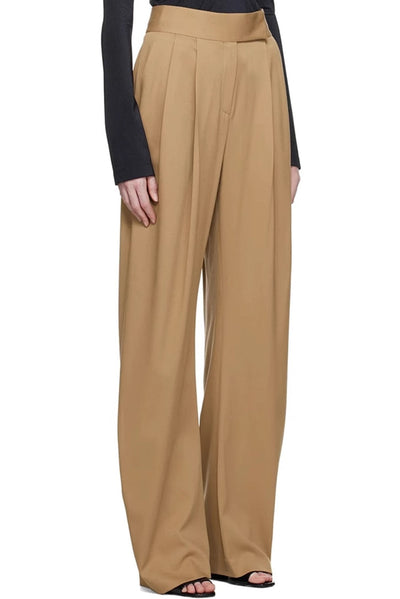 Elegante Pantalone Lana Marrone da Donna Corinne Rove Stile Professionale Moderno