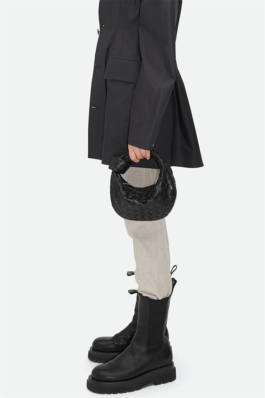 Pochette Zariah Nera Intrecciata